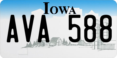 IA license plate AVA588
