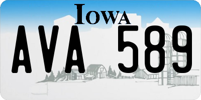 IA license plate AVA589