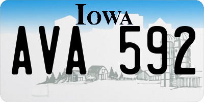 IA license plate AVA592