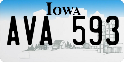 IA license plate AVA593