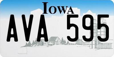 IA license plate AVA595