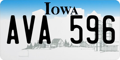 IA license plate AVA596