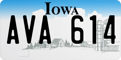 IA license plate AVA614