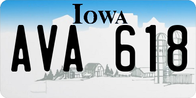 IA license plate AVA618