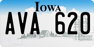 IA license plate AVA620