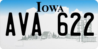 IA license plate AVA622