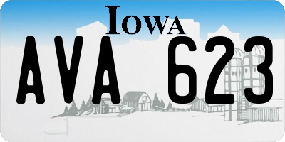 IA license plate AVA623