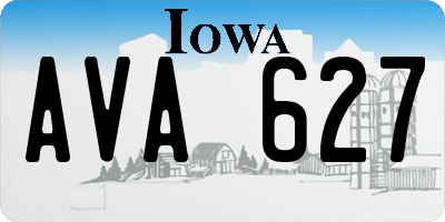 IA license plate AVA627