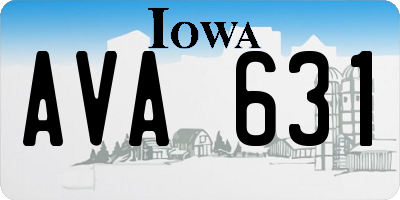 IA license plate AVA631