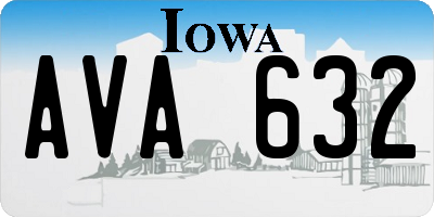IA license plate AVA632