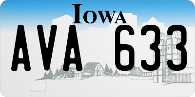IA license plate AVA633