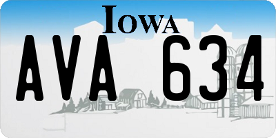 IA license plate AVA634