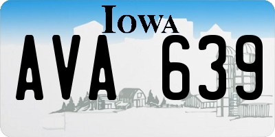 IA license plate AVA639