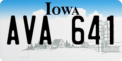 IA license plate AVA641