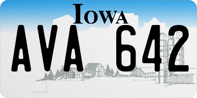 IA license plate AVA642