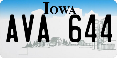 IA license plate AVA644