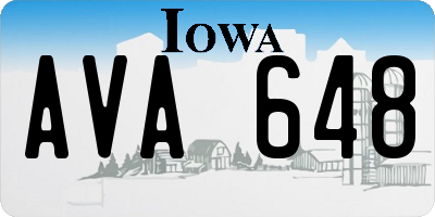 IA license plate AVA648