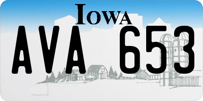 IA license plate AVA653