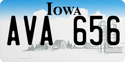 IA license plate AVA656