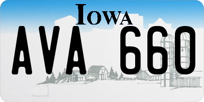 IA license plate AVA660