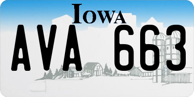 IA license plate AVA663