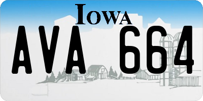 IA license plate AVA664