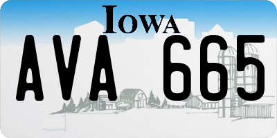 IA license plate AVA665