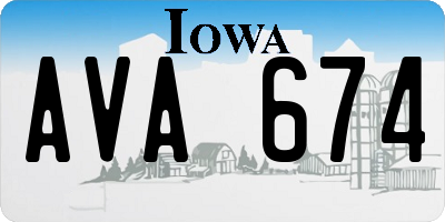 IA license plate AVA674