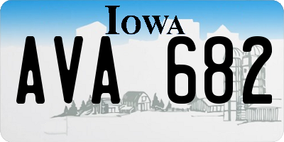 IA license plate AVA682
