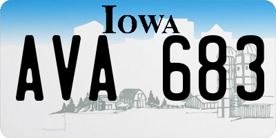 IA license plate AVA683