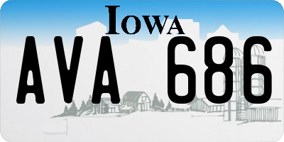 IA license plate AVA686
