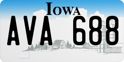 IA license plate AVA688