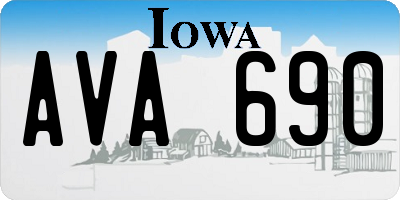 IA license plate AVA690