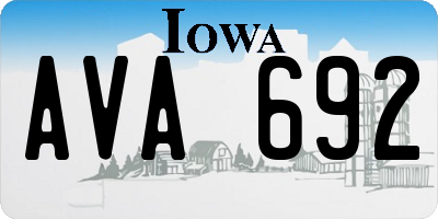 IA license plate AVA692