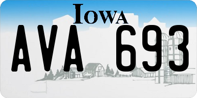 IA license plate AVA693