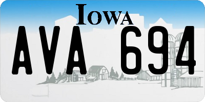IA license plate AVA694