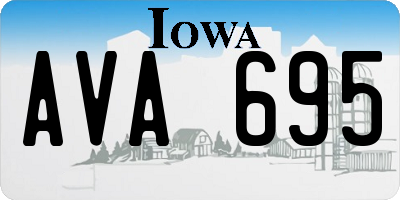 IA license plate AVA695