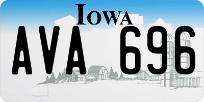 IA license plate AVA696