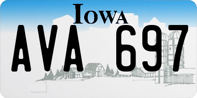 IA license plate AVA697