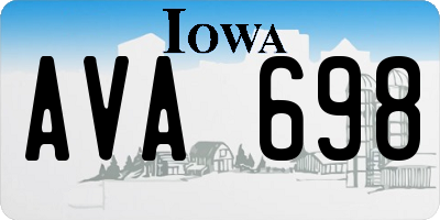 IA license plate AVA698