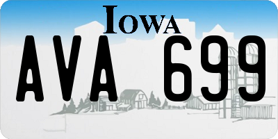 IA license plate AVA699