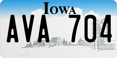 IA license plate AVA704