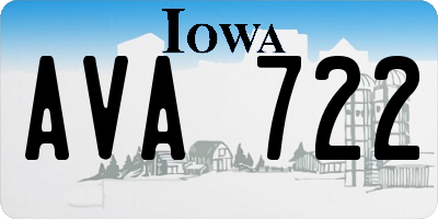 IA license plate AVA722