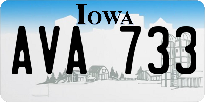 IA license plate AVA733