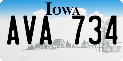 IA license plate AVA734