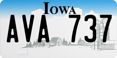 IA license plate AVA737