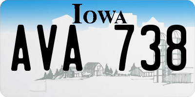 IA license plate AVA738