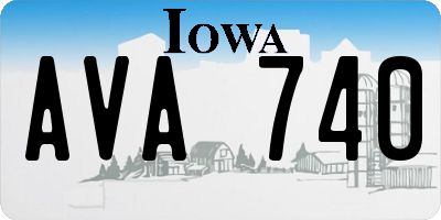 IA license plate AVA740