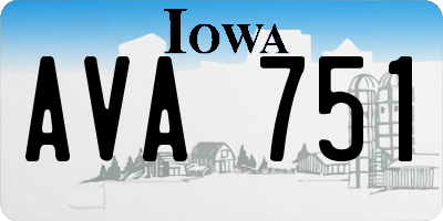 IA license plate AVA751