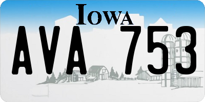 IA license plate AVA753